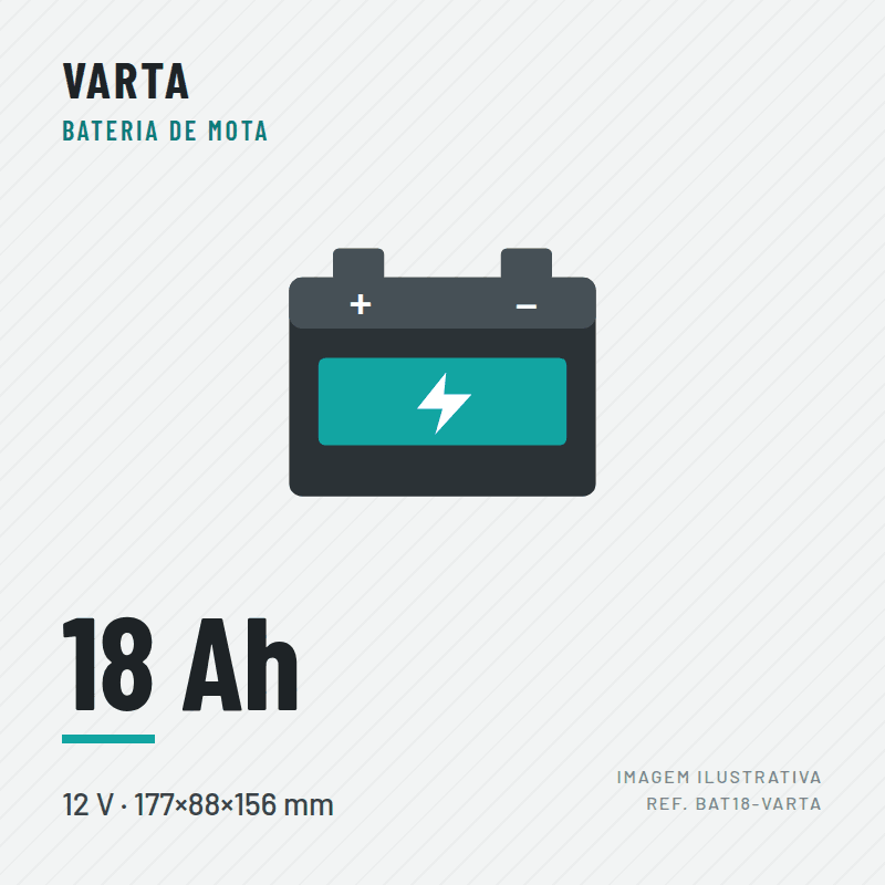 BATERIA 12V18 AH- VARTA -518901-177*88*156