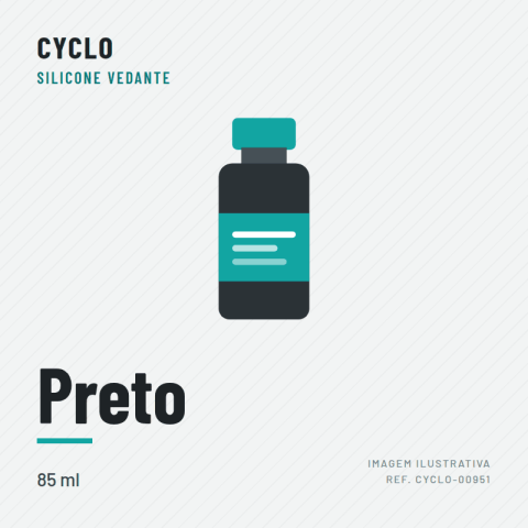 SILICONE P/ JUNTAS PRETO E CINZENTO CYCLO (85ml)