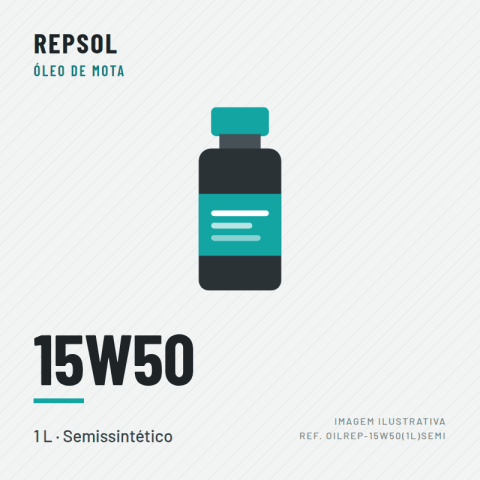 OLEO 15W50-4T (1L)RIDER- SEMI SINTETICO-REPSOL(MOTO)