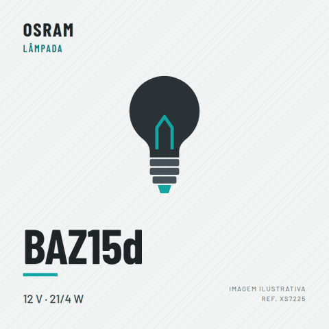 LAMPADA 12V21/4W *BAZ15d*OSRAM