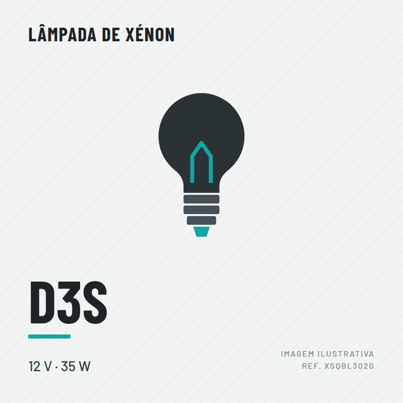 LAMPADA FAROL 12V35W (D3S)XENON